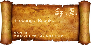 Szobonya Rebeka névjegykártya
